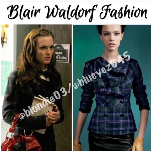L.A.M.B plaid draped collar blazer 2